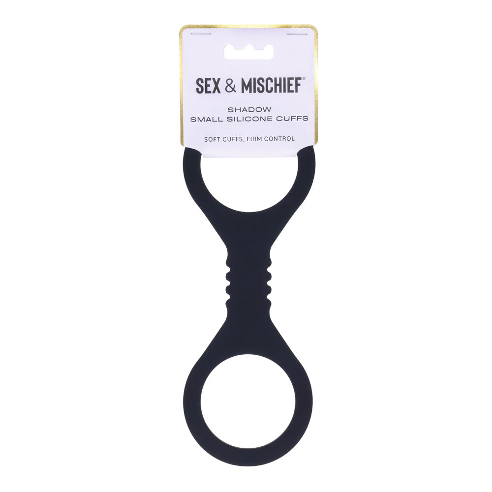 Sportsheets Sex & Mischief Shadow Silicone Cuffs Restraints Black Sportsheets