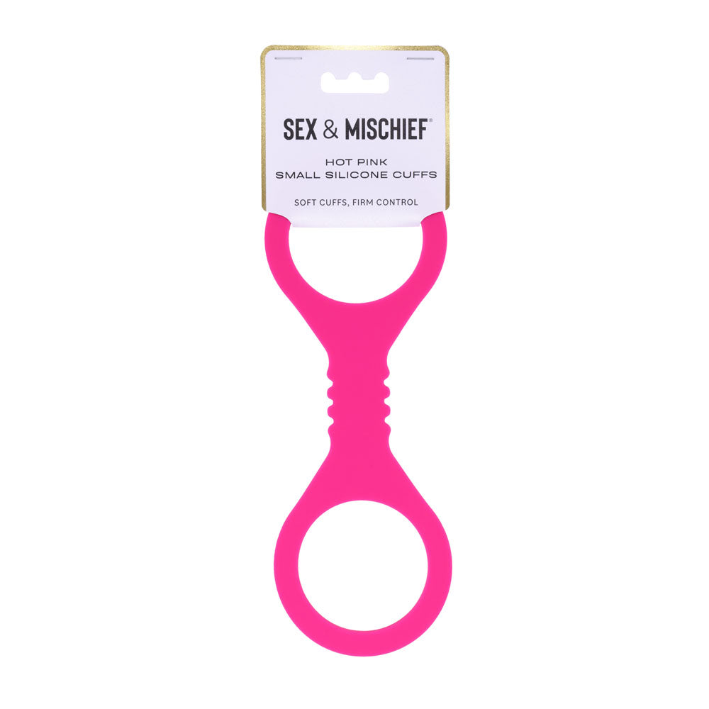 Sportsheets Sex & Mischief Silicone Cuffs Restraints Hot Pink Sportsheets