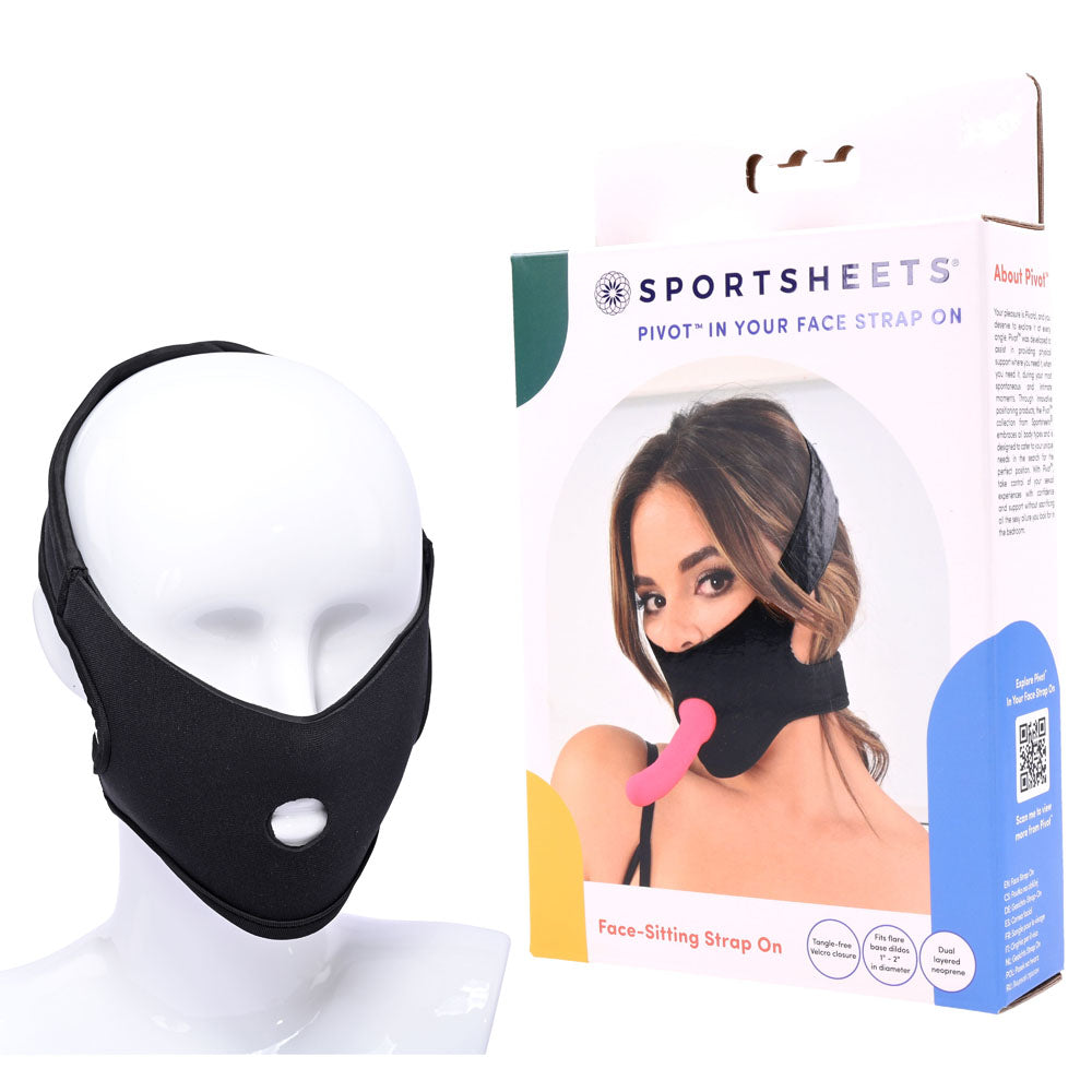 Pivot In Your Face Strap On Face Sitter Strap On Harness (No Probe Included) Black Sportsheets Main image