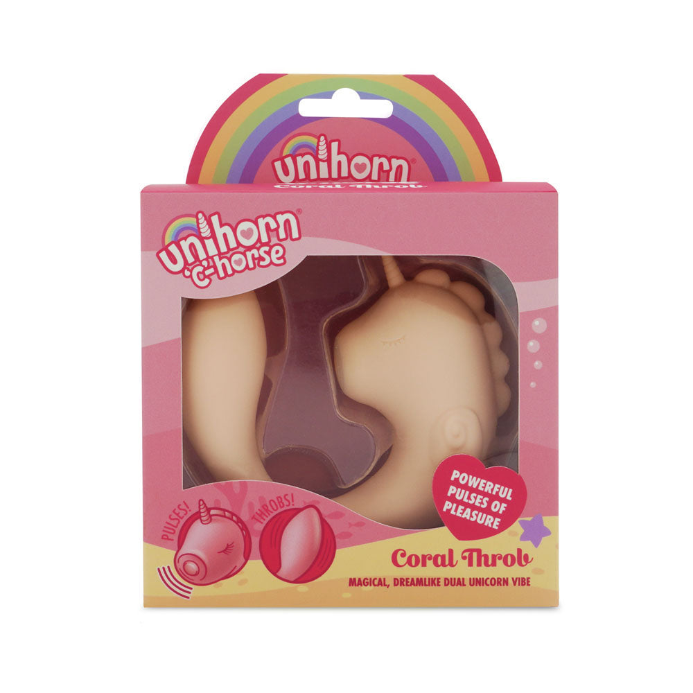 Creative Conceptions Unihorn C Horse Coral Throb USB Rechargeable Dual Unicorn Vibrator Creative Conceptions