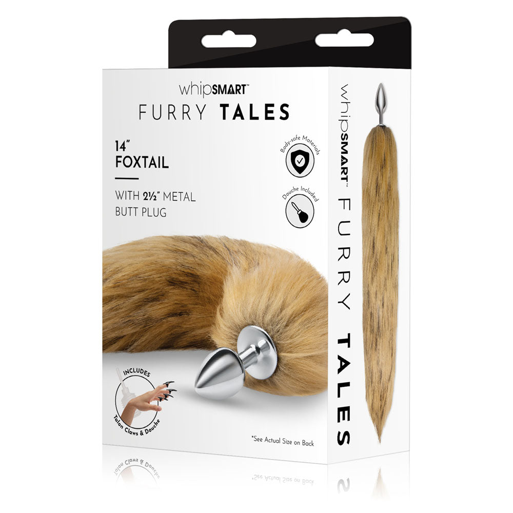 WhipSmart Furry Tales Metal Butt Plug With Brown Fox Tail WhipSmart Main image