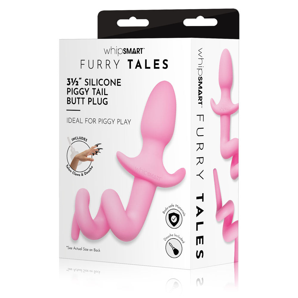 WhipSmart Furry Tales Silicone Butt Plug With Pig Tail WhipSmart Main image