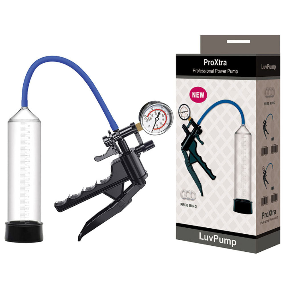 LuvPump ProXtra Professional Gauge Power Penis Pump With Pressure Gauge LuvPump