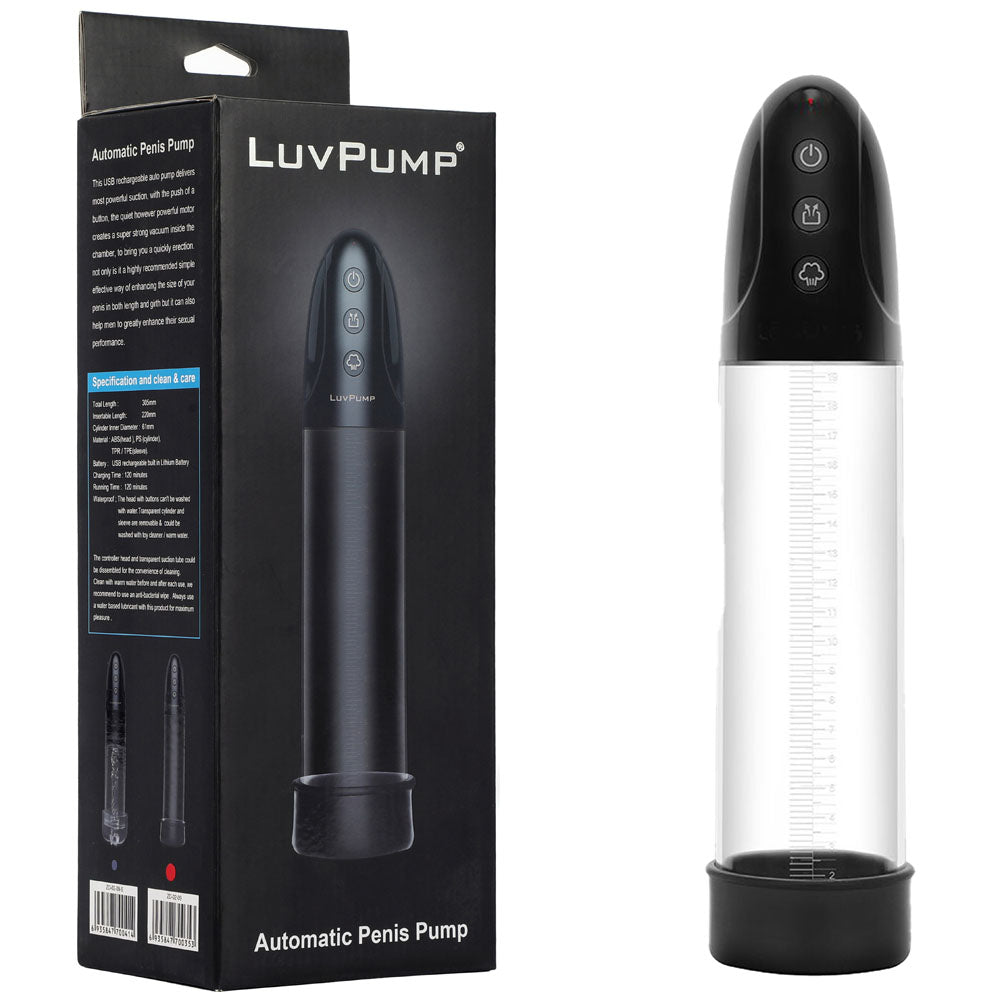 LuvPump Automatic USB Rechargeable Automatic Penis Pump Clear LuvPump Main image