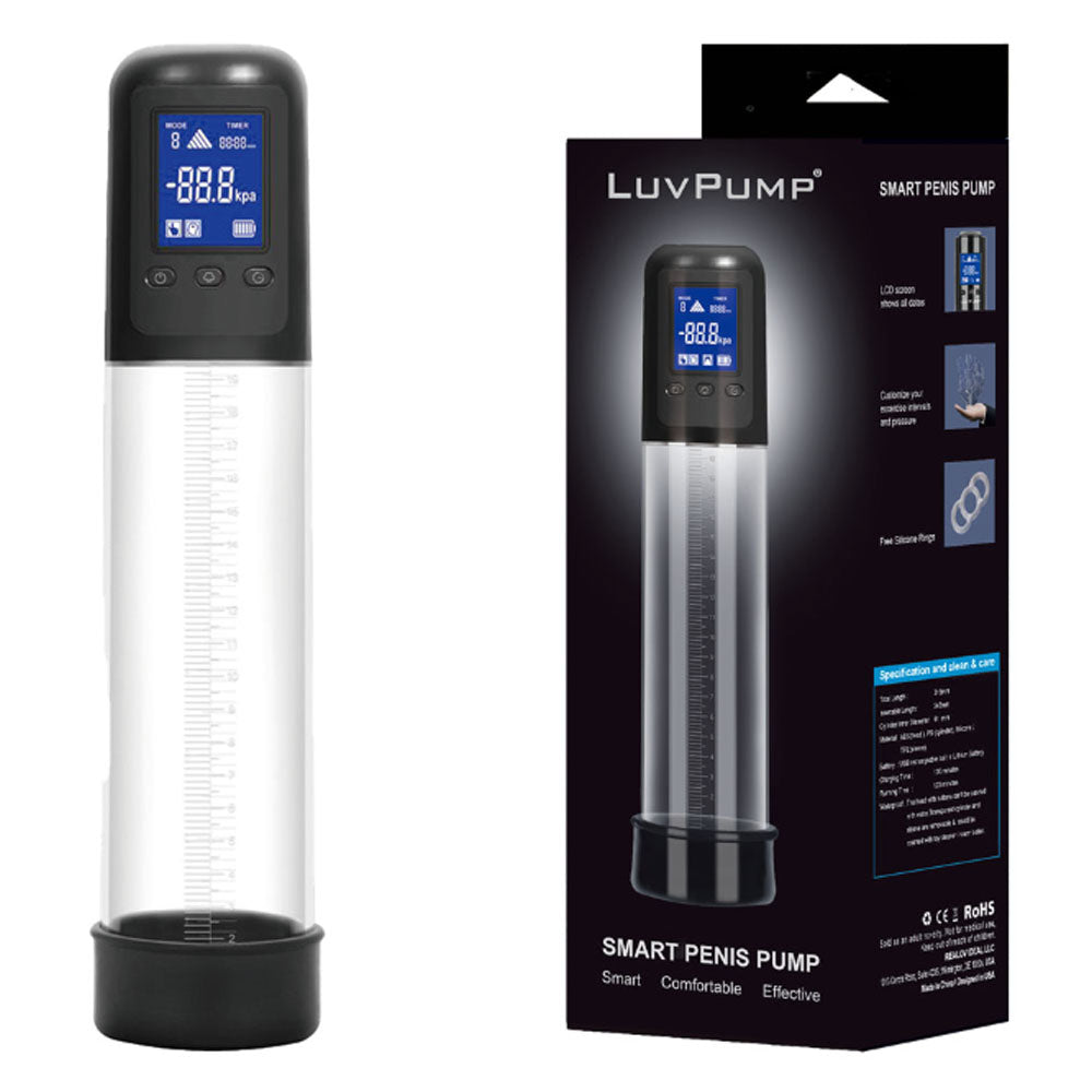 LuvPump Smart USB Rechargeable Automatic Penis Pump Clear LuvPump Main image