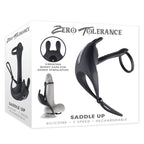 Zero Tolerance SADDLE UP USB Rechargeable Vibrating Cock & Ball Rings Black Zero Tolerance