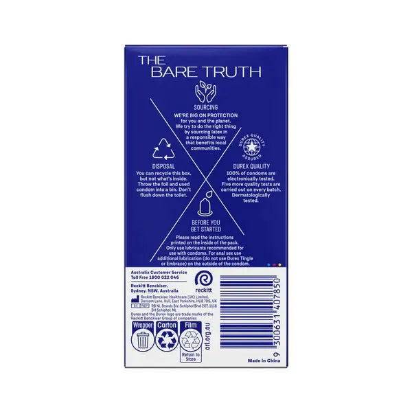 Durex Originals Regular Fit Latex Condoms 10 Pack + 2 Free Durex