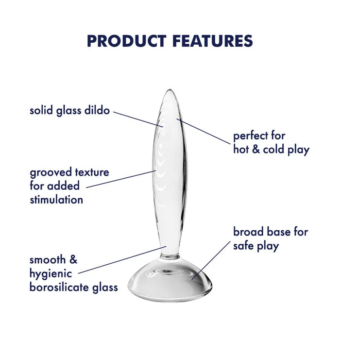 Satisfyer Sparkling Crystal Glass Butt Plug Clear Satisfyer