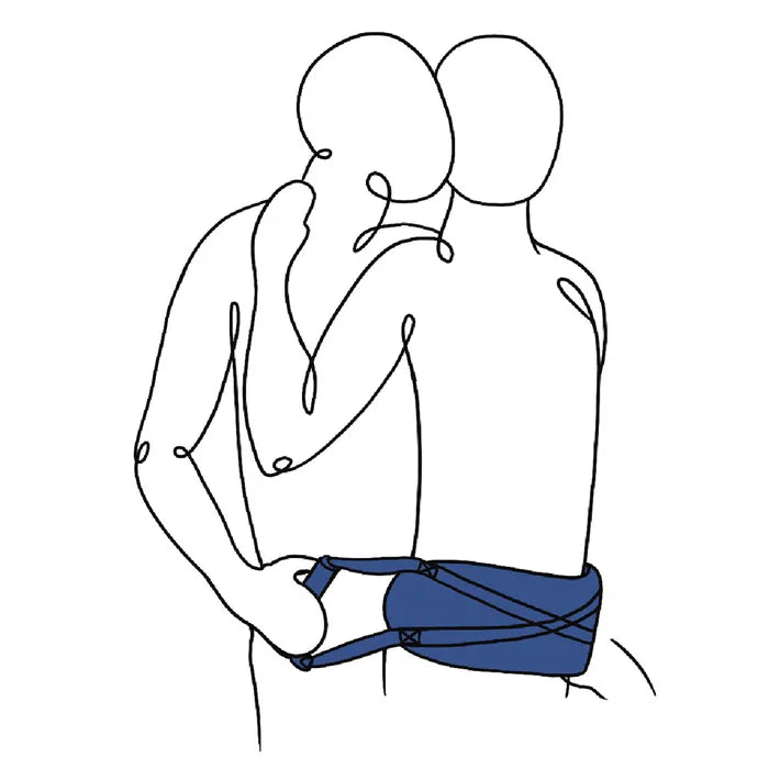 Pivot Deluxe Doggie Strap Position Harness Strap Black Sportsheets