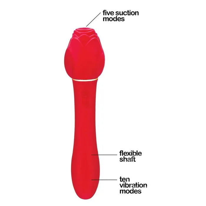 Wild Rose Suction Vibrator USB Rechargeable Air Pulse Stimulator and Vibrator Icon Brands Main image
