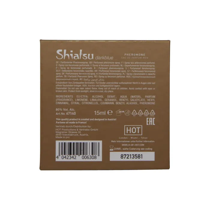 Hot Production Shiatsu Pheromone Eau De Parfum Pheromone Fragrance For Men Dark Blue 15ml Hot Production