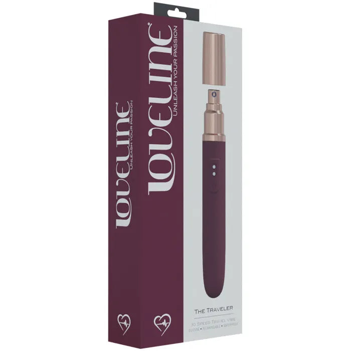 Shots Toys LOVELINE The Traveler USB Rechargeable Vibrator With Lube Applicator Shots Toys