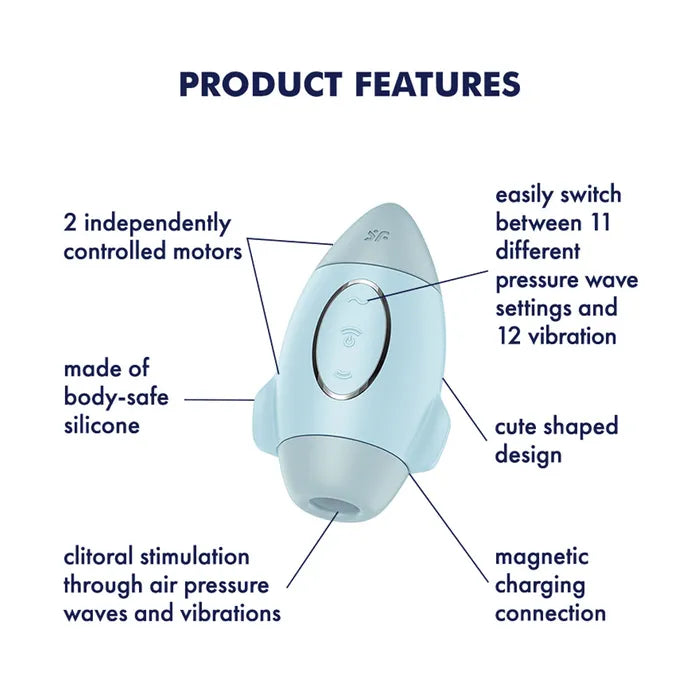 Satisfyer Mission Control USB Rechargeable Vibrating Air Pulse Stimulator Satisfyer
