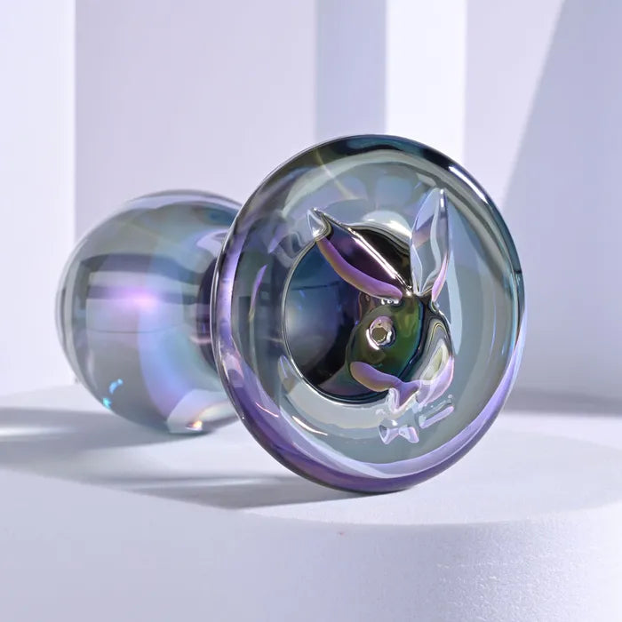 Playboy Pleasure JEWELS PLUG Glass Butt Plug 8.5cm Clear Playboy Pleasure