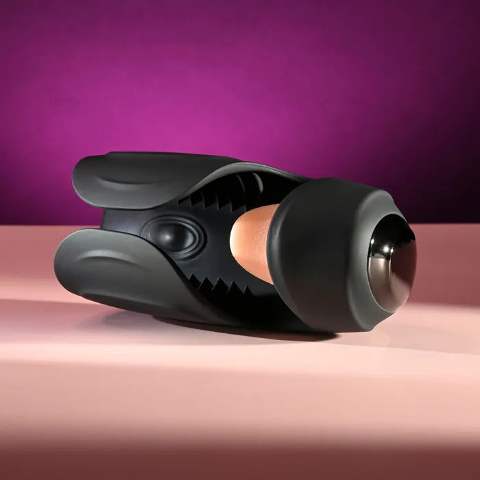 Zero Tolerance LICK THE TIP USB Rechargeable Vibrating & Flicking Masturbator Black Zero Tolerance