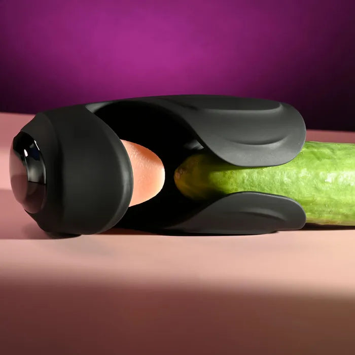Zero Tolerance LICK THE TIP USB Rechargeable Vibrating & Flicking Masturbator Black Secondary image