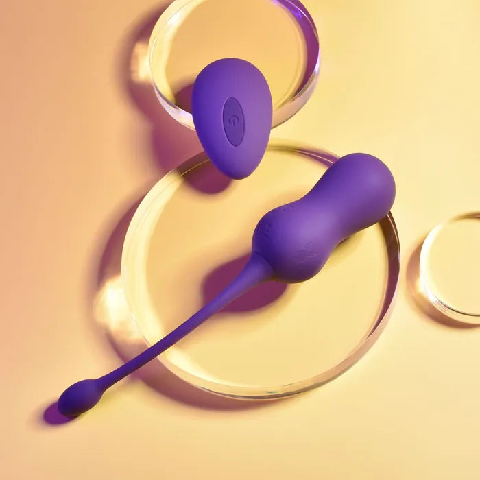 Playboy Pleasure DOUBLE TIME USB Rechargeable Vibrating Kegel Balls Purple Secondary image