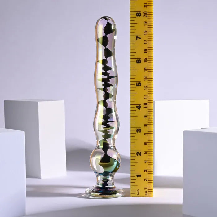 Playboy Pleasure JEWELS WAND Glass Dildo 20.3cm Clear Playboy Pleasure