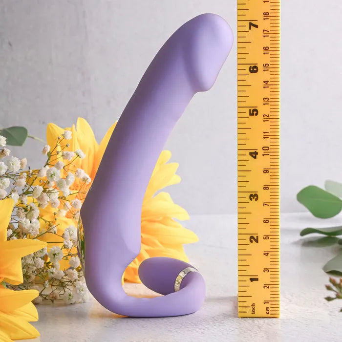 Gender X ORGASMIC ORCHID - Lilac 19 cm USB Rechargeable Strapless-Strap-On Gender X
