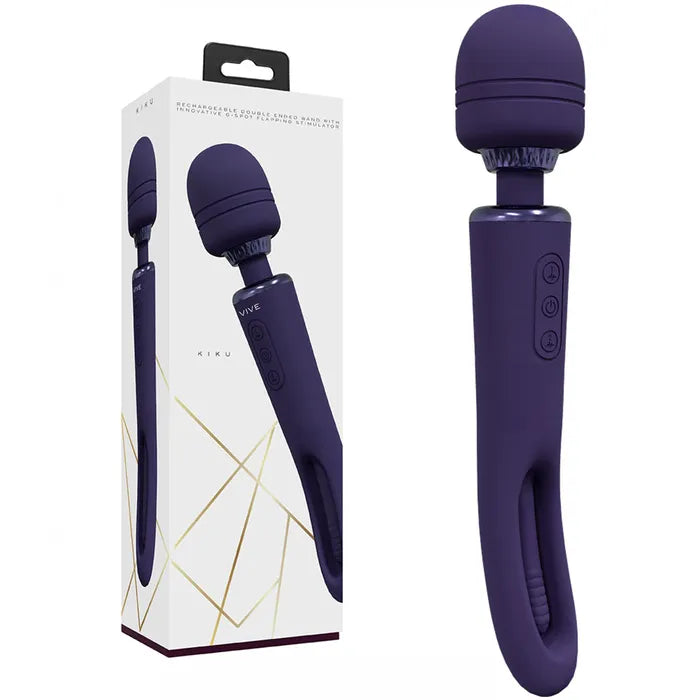 Shots Toys VIVE Kiku USB Rechargeable Dual End Massage Wand With Flapping Tip Secondary image
