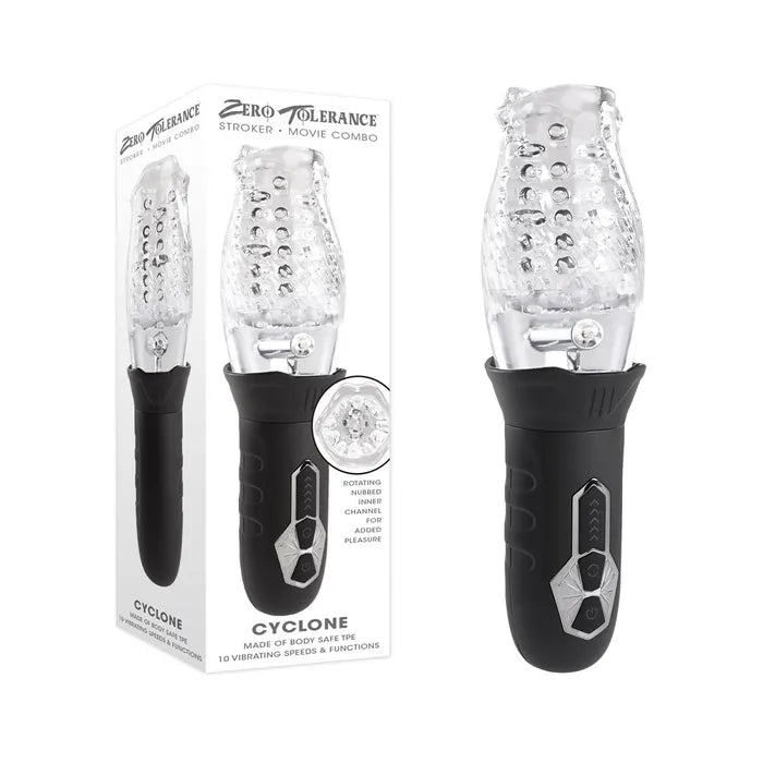 Zero Tolerance CYCLONE USB Rechargeable Spinning & Vibrating Stroker Zero Tolerance