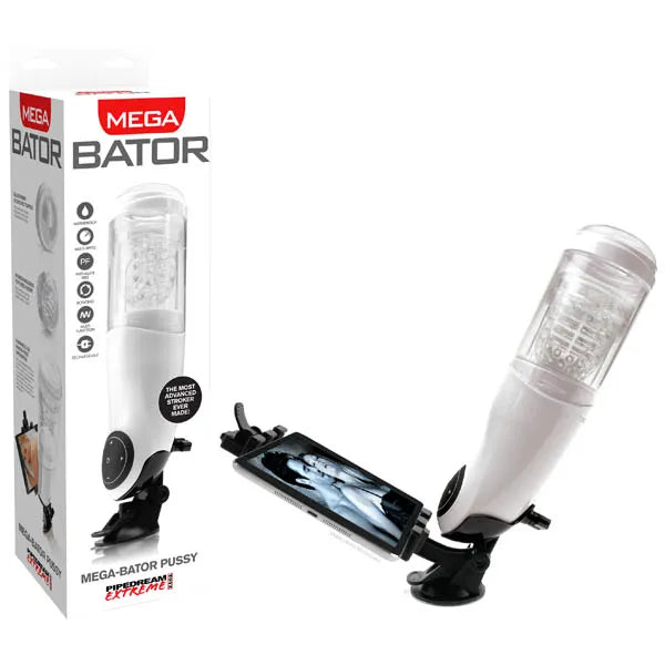 Pipedream Extreme Toyz Mega bator Rechargeable Pussy Masturbator With Mobile Device Holder Pipedream Main image