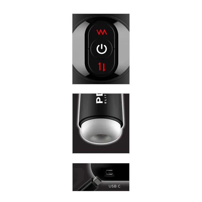 Pipedream PDX Elite Moto Milker USB Rechargeable Thrusting & Vibrating Auto Stroker Pipedream