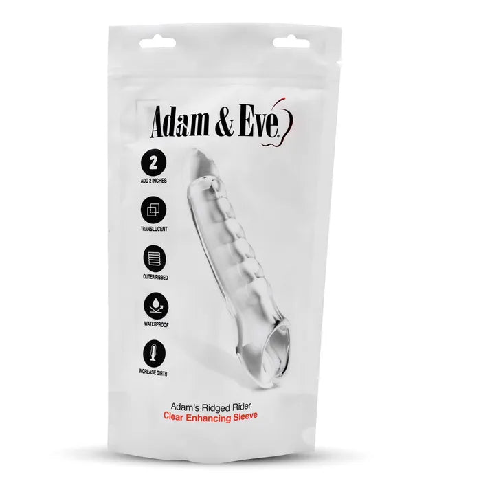 Adam & Eve Ridged Rider Penis Extension Sleeve 22.9cm Adam & Eve