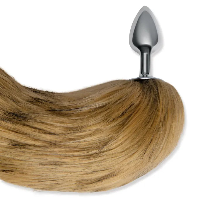 WhipSmart Furry Tales Metal Butt Plug With Brown Fox Tail WhipSmart