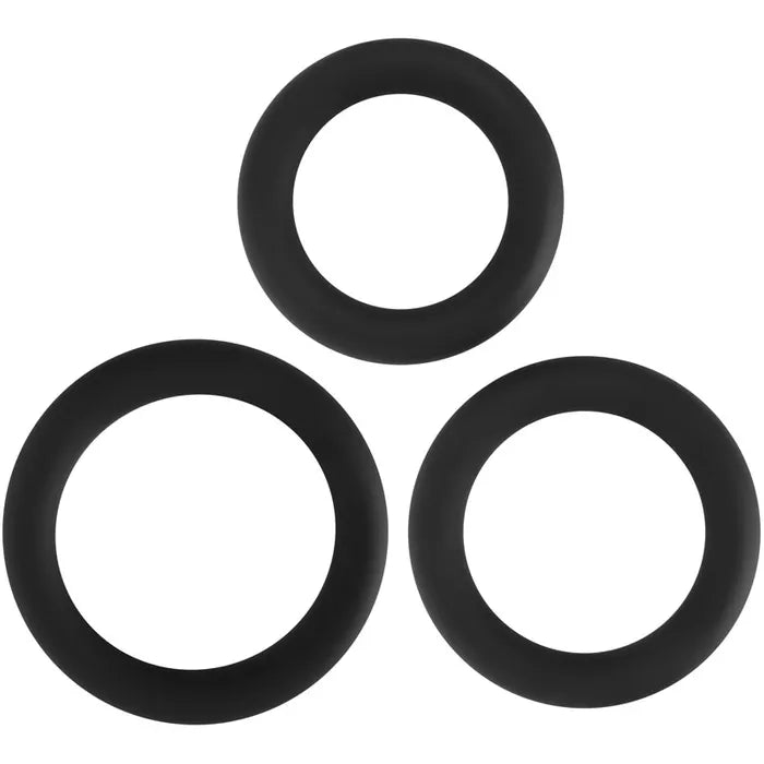 Adam & Eve Silicone Penis Ring Set Set Of 3 Sizes Adam & Eve