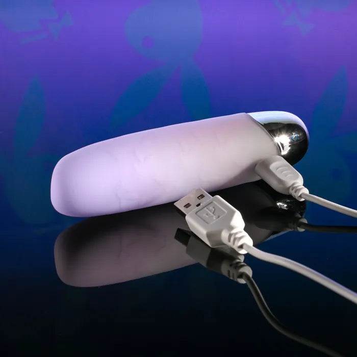 Playboy Pleasure BUNNY BUNCH USB Rechargeable Bullet Vibrator Pearl Playboy Pleasure