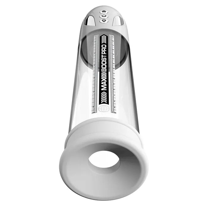 Pipedream Pump Worx Max Boost Pro Flow USB Rechargeable Waterproof Auto Penis Pump White / Clear Pipedream