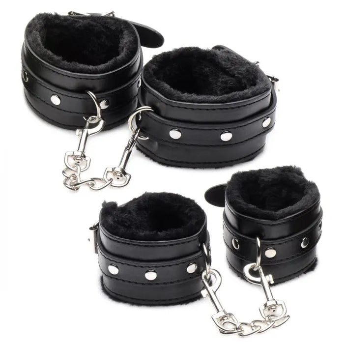 Master Series Hook Up Plush Bondage Set 10 Piece Set XR Brands