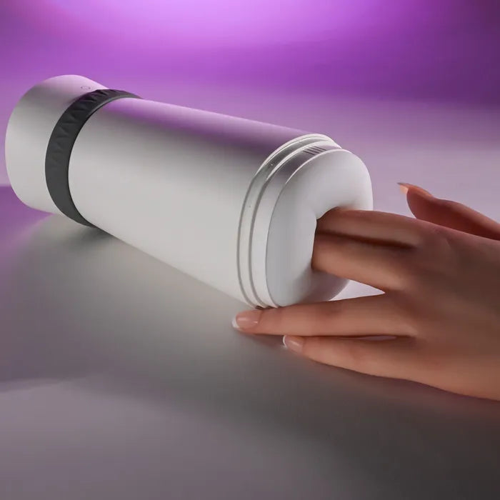 Playboy Pleasure TWIST & STROKE USB Rechargeable Heating Stroker With UV Cleaning White Playboy Pleasure