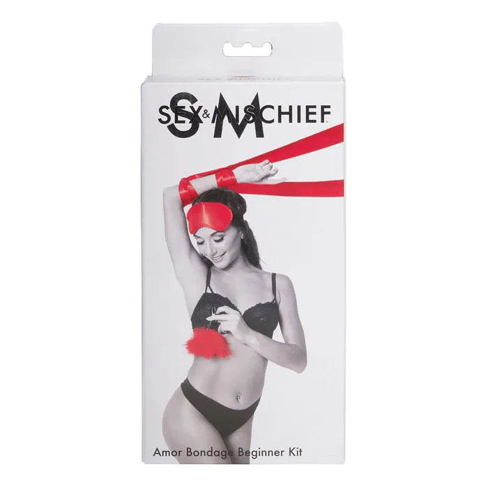 Sex & Mischief Amor Bondage Beginner Kit 5 Piece Set Red Sportsheets