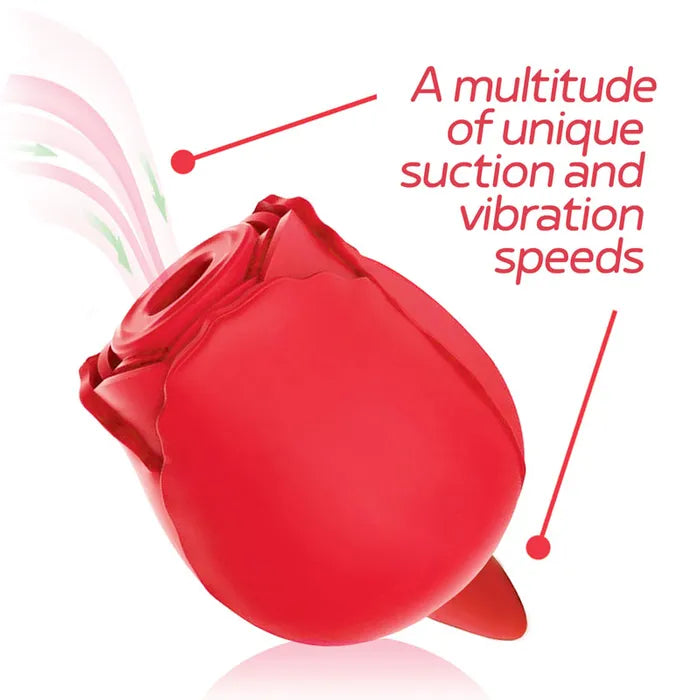 Wild Rose Sucking & Licking USB Rechargeable Air Pulse & Flicking Stimulator Icon Brands