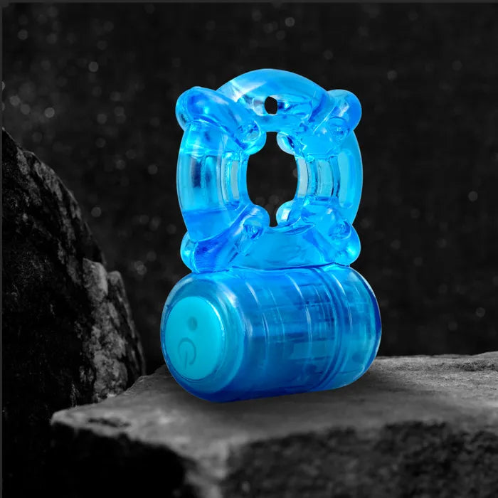 Blush Novelties Stay Hard Rechargeable 5 Function USB Rechargeable Vibrating Cock Ring Blush Novelties