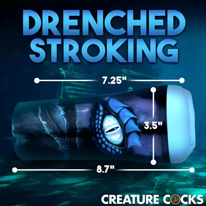 XR Brands Creature Cocks Pussidon Sea Monster Fantasy Stroker Blue XR Brands