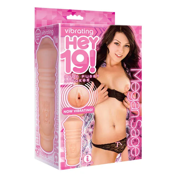 Icon Brands Hey 19! Megan Sage Teen Vibrating Vagina Masturbator Flesh Icon Brands Main image