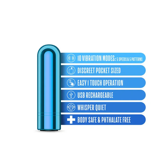 Blush Novelties Kool Vibes Rechargeable Mini USB Rechargeable Bullet Vibrator 6.4cm Blush Novelties