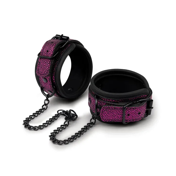 WhipSmart Dragons Lair Deluxe Wrist & Ankle Cuffs Restraints Purple / Black WhipSmart