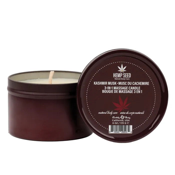 Earthly Body Hemp Seed 3 In 1 Massage Candle 170g Secondary image