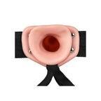 REALROCK Hollow Strap-on - 24.5 cm Black - Black 24.5 cm Hollow Strap-On Shots Toys