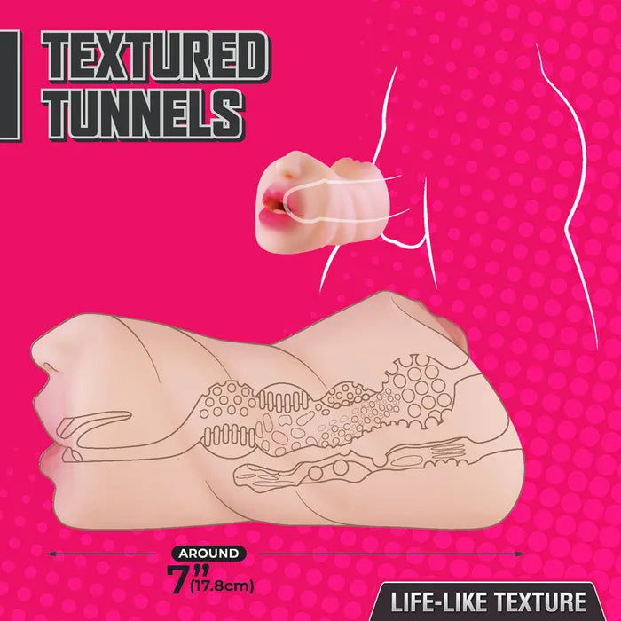 Excellent Power Excellent Power Moist & Surge Double Ended Stroker Flesh Excellent Power