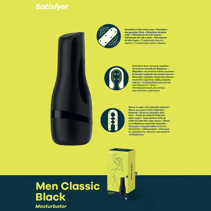 Satisfyer Men Classic Stroker Black Satisfyer Main image