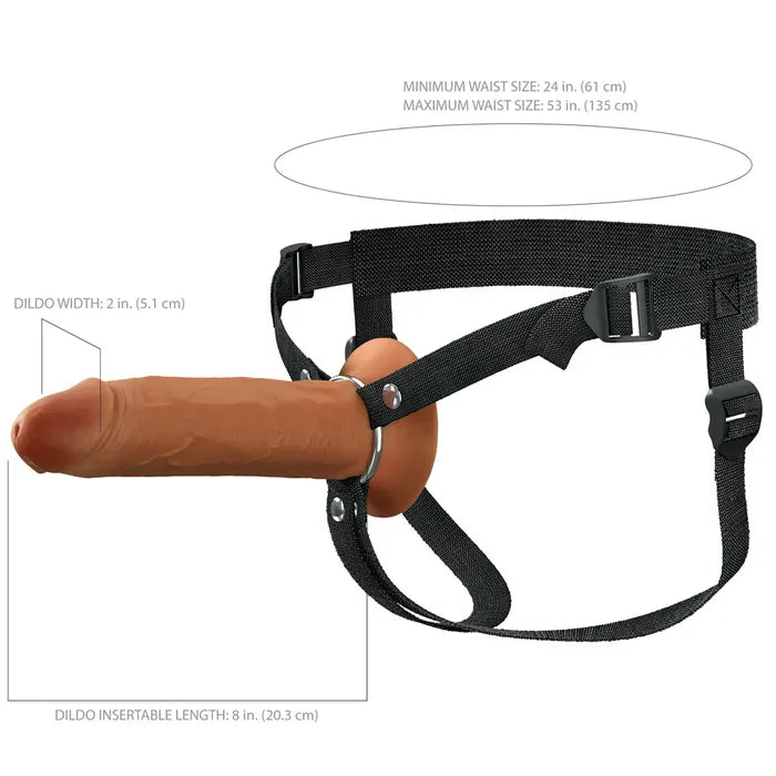 FX Elite 8'' Silicone Hollow Strap-On - Flesh - Flesh 20 cm Hollow Strap-On Pipedream Main image