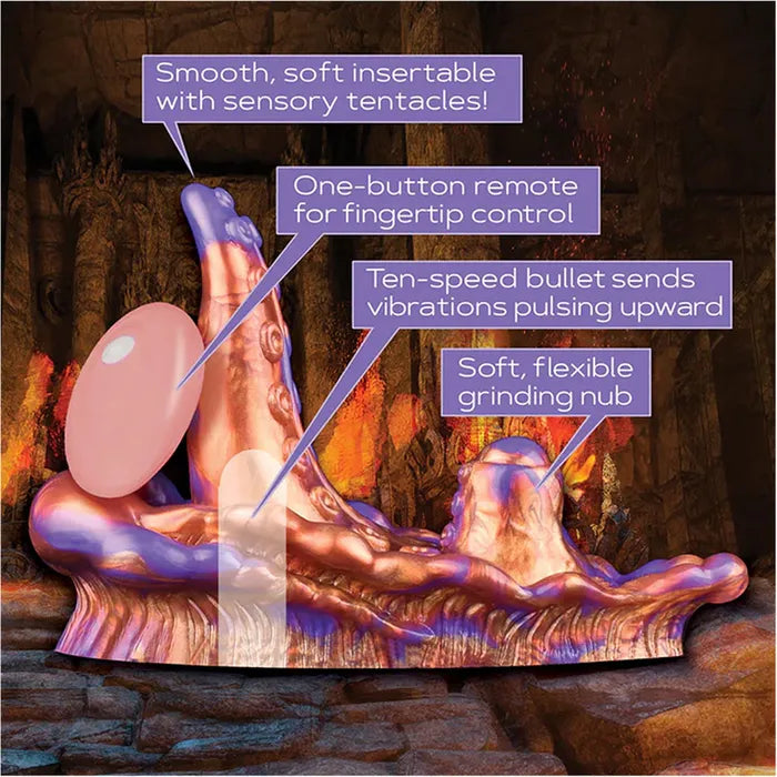 Icon Brands Alien Nation Copperhead USB Rechargeable Vibrating Fantasy Grinder Pad With Remote Colourhead Icon Brands