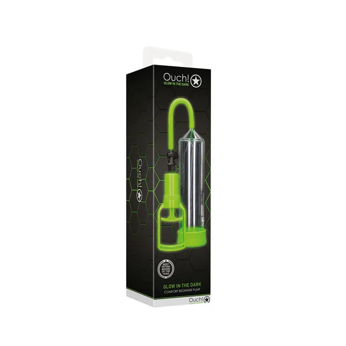 Shots Toys OUCH! Glow In The Dark Comfort Beginner Penis Pump Clear / Glow Shots Toys