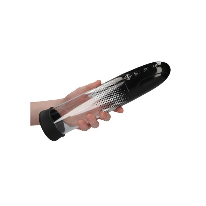 Shots Toys Pumped Automatic USB Rechargeable Powered Penis Luv Pump Black Shots Toys