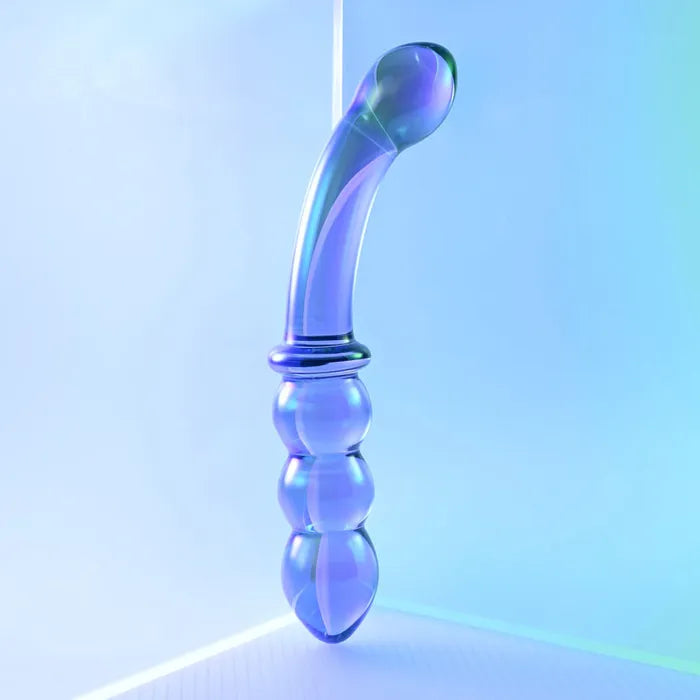 Gender X LUSTROUS GALAXY WAND Glass Double Ended Massager 18.5cm Blue / Violet Gender X